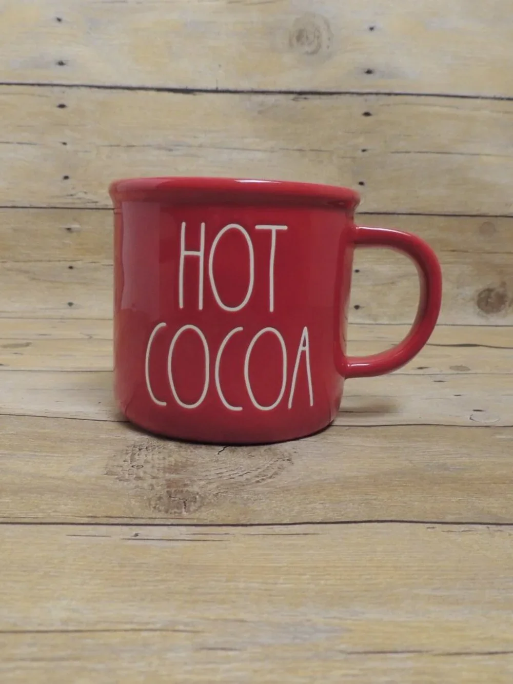 Rae Dunn Artisan Collection Red Ceramic Hot Cocoa Mug
